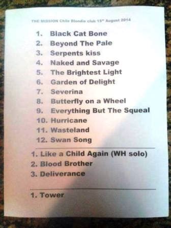 the mission setlist|More.